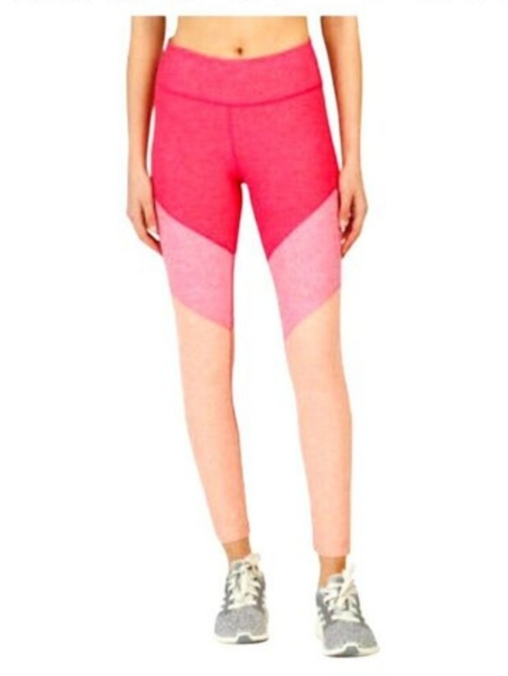 Outdoor Voices Pink Colorblock Leggings Medium Large Women's Workout Athleisure